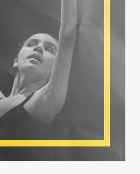 Crumpled Poster A4 w  Pins Mockup PSD #5