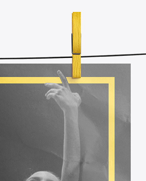 Crumpled Poster A4 w  Pins Mockup PSD #6