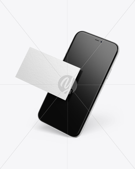 Download Apple Iphone 11 Pro W Business Card Mockup In Device Mockups On Yellow Images Object Mockups