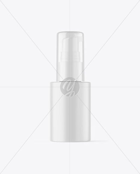 Download Matte Cosmetic Bottle with Pump Mockup Free Mockups