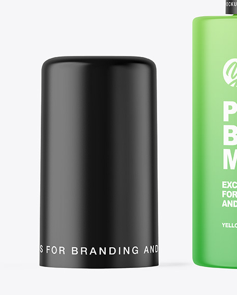Matte Cosmetic Bottle with Pump Mockup Matte Cosmetic Bottle with Pump Mockup