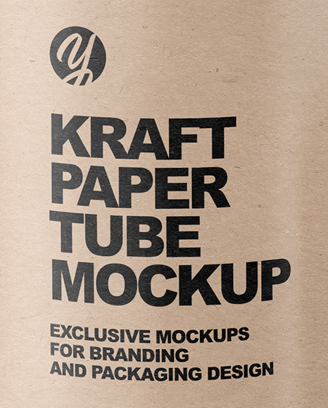 Kraft Tube with Straws Mockup Kraft Tube with Straws Mockup
