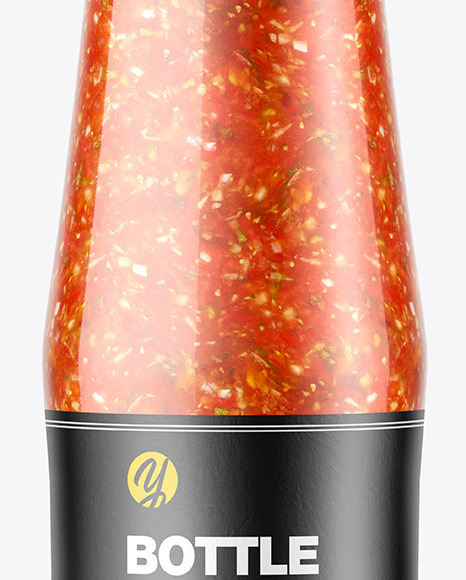 Hot Tomato Sauce Bottle Mockup Hot Tomato Sauce Bottle Mockup