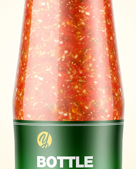 Hot Tomato Sauce Bottle Mockup Hot Tomato Sauce Bottle Mockup