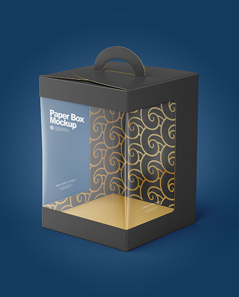 Paper Box Mockup In Box Mockups On Yellow Images Object Mockups