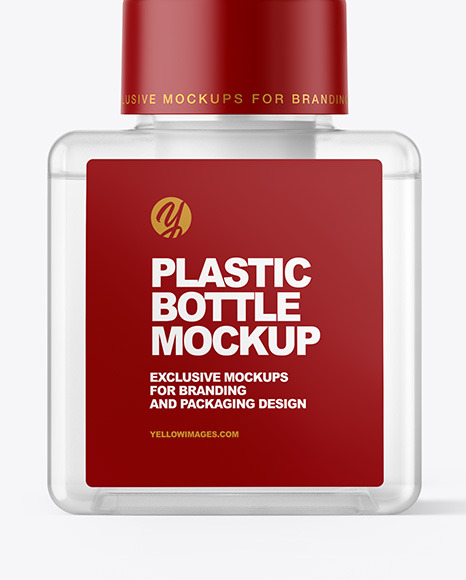 Clear Bottle with Pump Mockup PSD #1