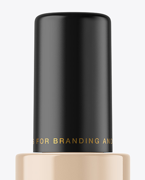 Clear Cosmetic Bottle with Pump Mockup Clear Cosmetic Bottle with Pump Mockup