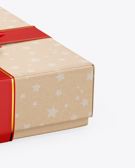 Kraft Gift Box Mockup In Box Mockups On Yellow Images Object Mockups