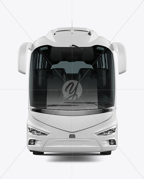 Download Bus Mockup - Front View Free Mockups