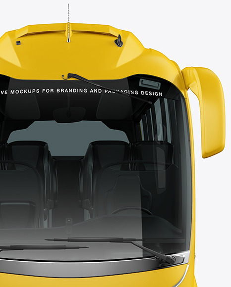 Bus Mockup   Front View PSD #2