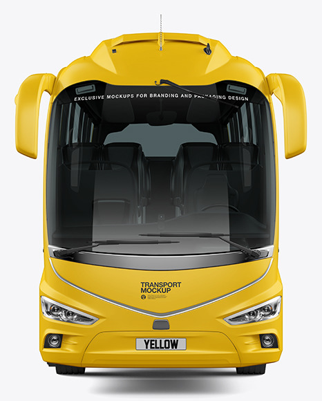 Bus Mockup   Front View PSD #6