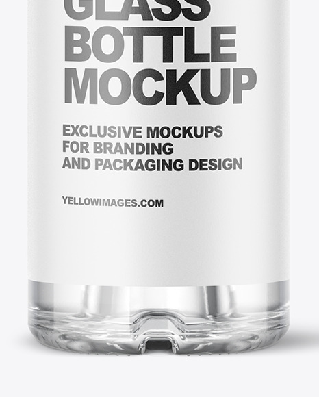 Сlear Glass Vodka Bottle Mockup Сlear Glass Vodka Bottle Mockup