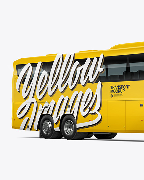 Bus Mockup   Half Side View PSD #2