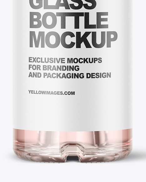 Сlear Glass Liquor Bottle Mockup PSD #1