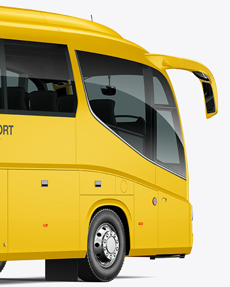 Bus Mockup   Back Half Side View PSD #7