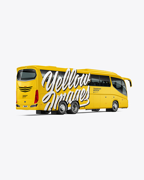 Bus Mockup   Back Half Side View PSD #5