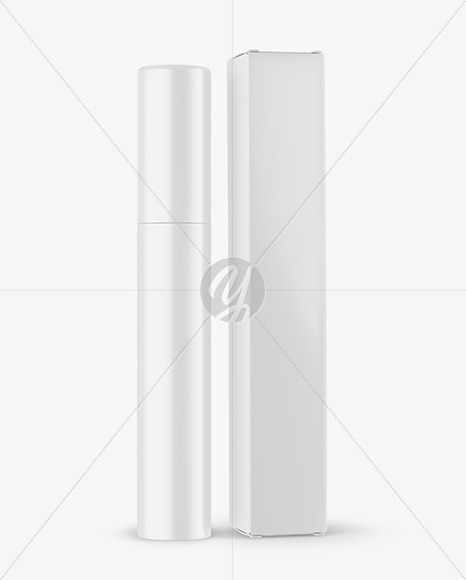 Download Matte Cosmetic Tube With Box Mockup In Tube Mockups On Yellow Images Object Mockups