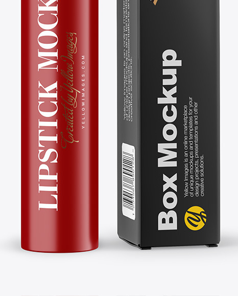 Matte Cosmetic Tube with Box Mockup PSD #1