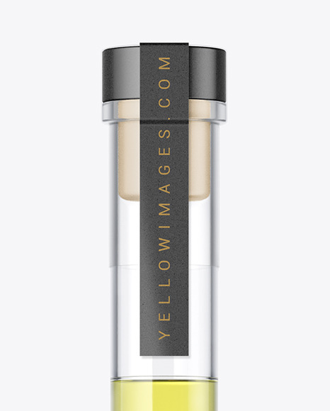 Сlear Glass Oil Bottle Mockup PSD #2