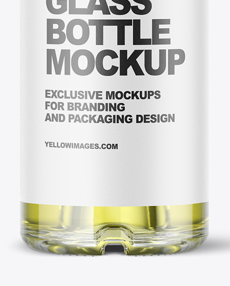 Сlear Glass Oil Bottle Mockup PSD #1