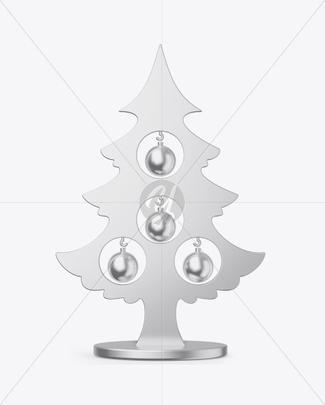 Download Metallic Christmas Tree Toy w/ Balls Mockup Free Mockups