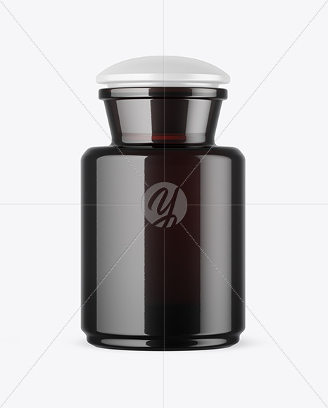 Download Dark Amber Glass Bottle Mockup Free Mockups