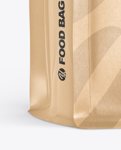 Kraft Food Bag Mockup PSD #1