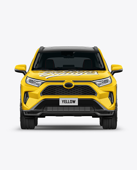 Compact Crossover SUV Mockup - Front View