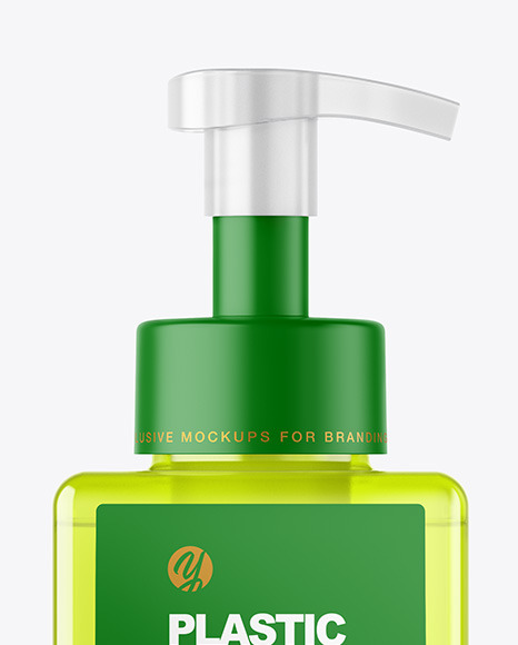 Color Bottle with Pump Mockup PSD #2