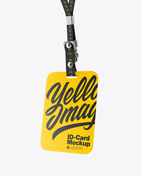 Lanyard w  Plastic ID Card Mockup PSD #2