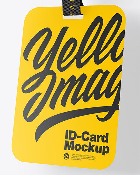 Lanyard w  Plastic ID Card Mockup PSD #6
