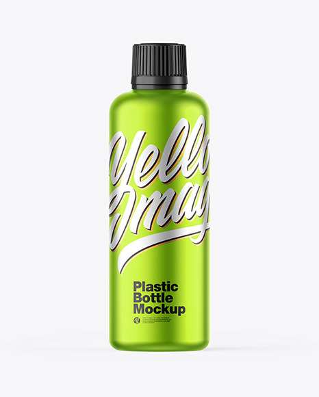 Matte Metallic Bottle Mockup