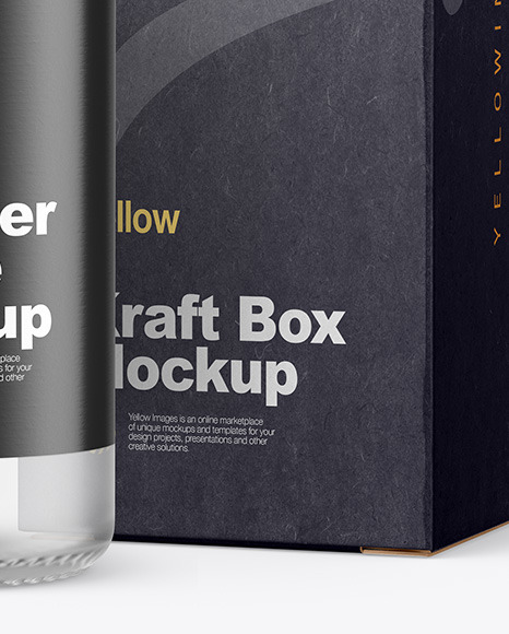 Frosted Glass Dropper Bottle w  Kraft Box Mockup PSD #7