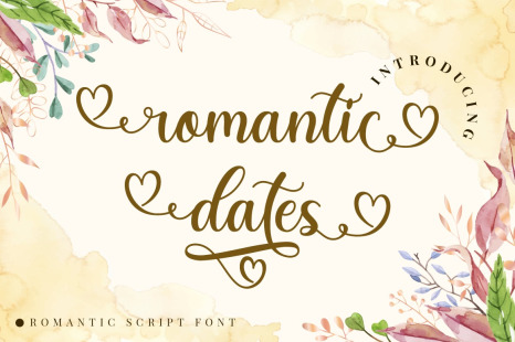 Romantic Dates - Love Font