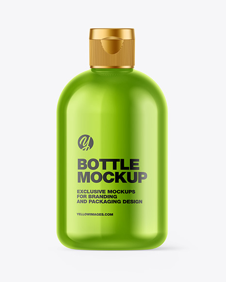 Metallic Bottle Mockup PSD #2