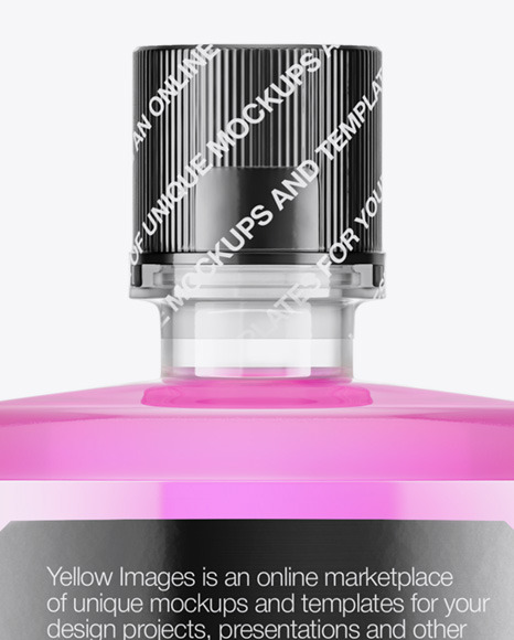 Plastic Mouthwash Bottle Mockup PSD #1