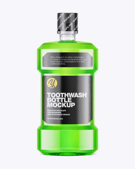 Plastic Mouthwash Bottle Mockup