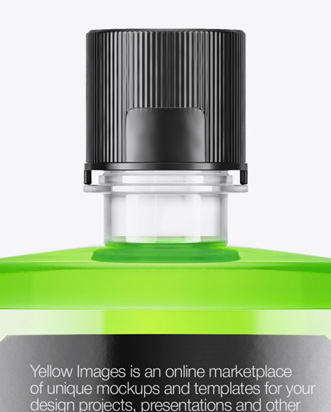 Download Plastic Mouthwash Bottle Mockup In Bottle Mockups On Yellow Images Object Mockups