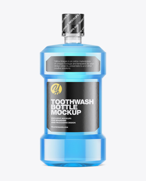 Plastic Mouthwash Bottle Mockup