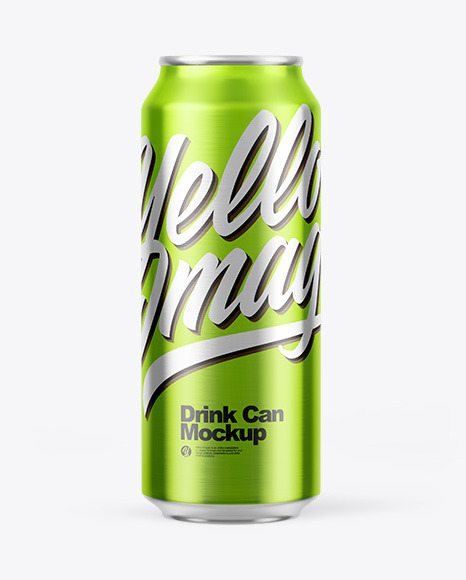 Metallic Drink Can Mockup