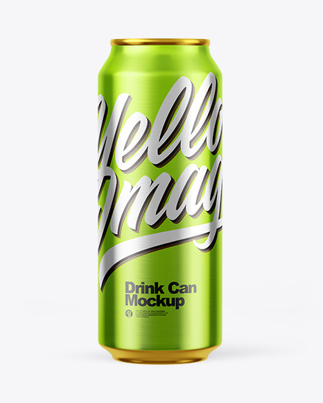 Metallic Drink Can Mockup PSD #2