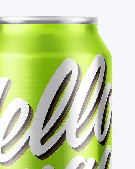 Metallic Drink Can Mockup PSD #1