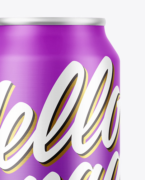 Matte Drink Can Mockup PSD #1