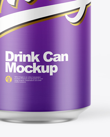 Matte Drink Can Mockup PSD #6