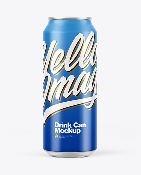 Glossy Drink Can Mockup