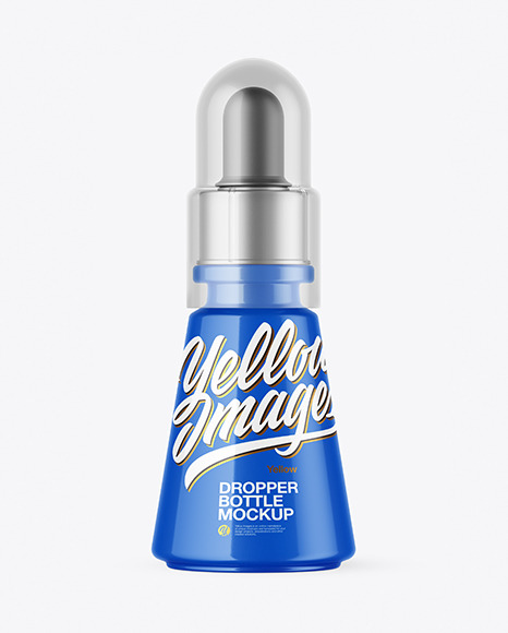 Glossy Dropper Bottle Mockup