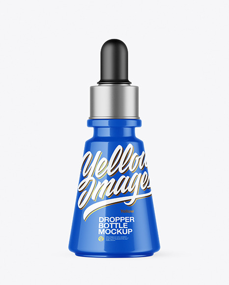 Glossy Dropper Bottle Mockup PSD #2