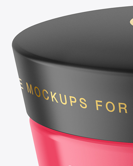 Glossy Cosmetic Jar Mockup Glossy Cosmetic Jar Mockup