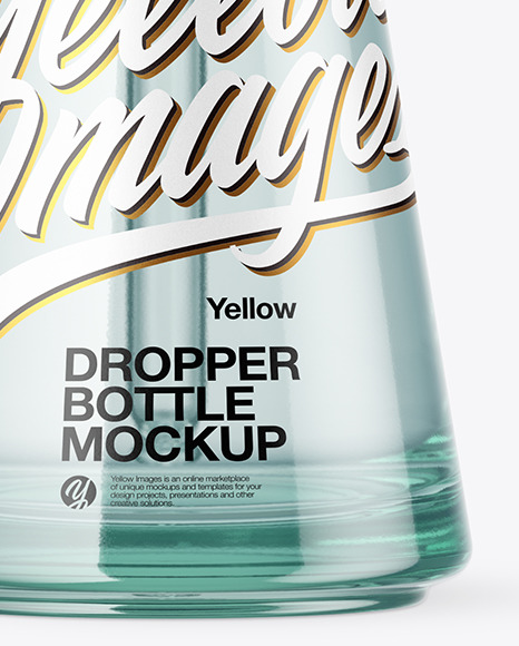Blue Glass Dropper Bottle Mockup Blue Glass Dropper Bottle Mockup