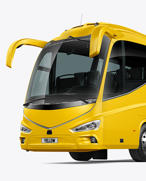 Bus Mockup - Half Side View